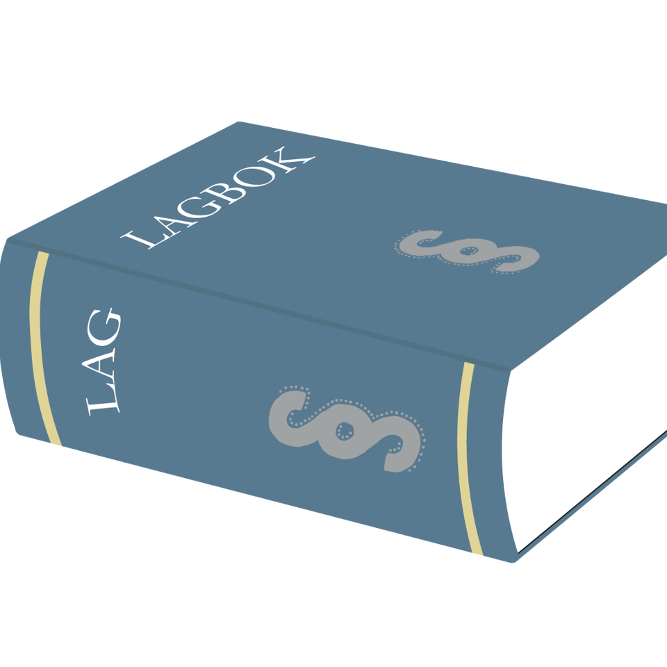 Illustration av en lagbok.