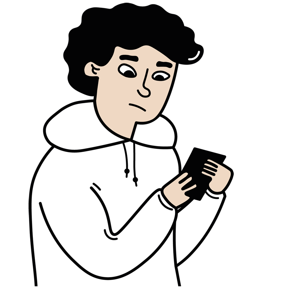 Illustration av tonaring med mobil